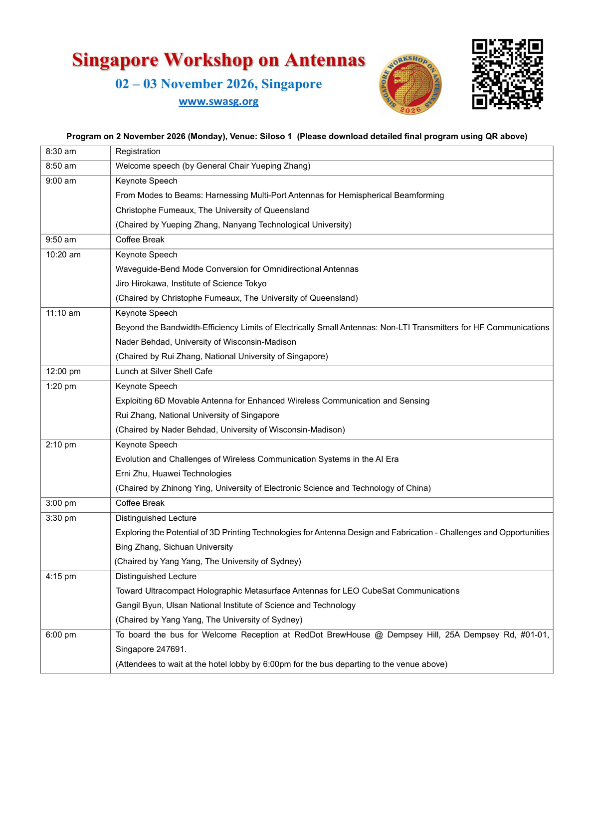 SWA2026 Program at a Glance - 2 November 2026
